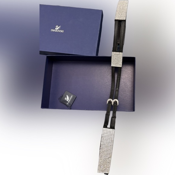 Swarovski Black Belt with Silver Swarovski s 🔥🔥